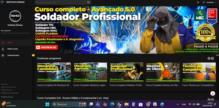 Faça suas aulas pelo celular, notebook ou tablet